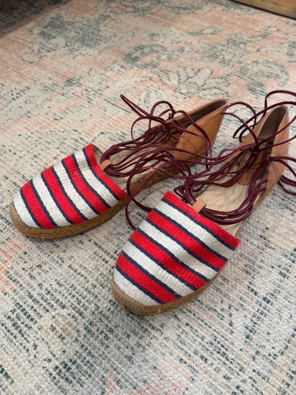 Chloe Striped Espadrilles